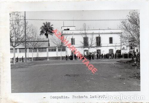 Militaria: A&Ntilde;OS 40, CUARTEL EJERCITO DEL SUR,AUTOMOVILISMO, COMPA&Ntilde;IA, FACHADA LATERAL,128X178MM