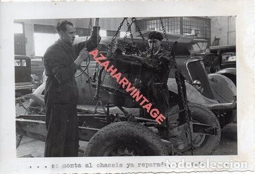 Militaria: A&Ntilde;OS 40, CUARTEL EJERCITO DEL SUR,AUTOMOVILISMO, COMPA&Ntilde;IA, REPARACION CHASIS,128X178MM
