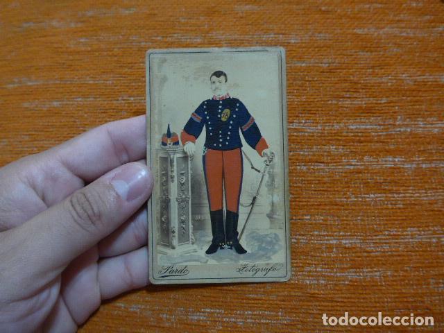 Militaria: Antigua fotografia espa&ntilde;ola de militar del regimiento 18, siglo XIX, original.
