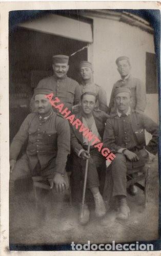 Militaria: ANTIGUA POSTAL FOTOGRAFICA, SOLDADOS, GUERRA DE AFRICA, 9X14 CMS
