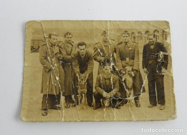 Militaria: FOTOGRAFIA DE SOLDADOS CON PERROS, A&Ntilde;OS 40, MIDE 6 X 4,2 CMS.