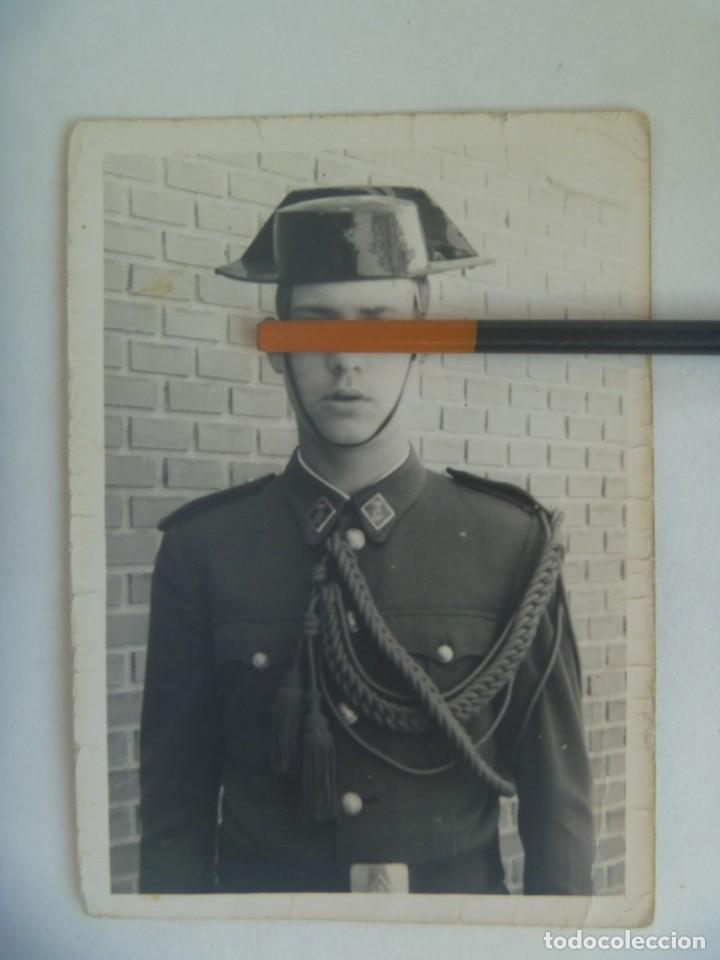 Militaria: GUARDIA CIVIL : FOTO DE GASTADOR GUARDIA JOVEN , ROMBOS Y HEBILLA GJ . ASDRUBAL