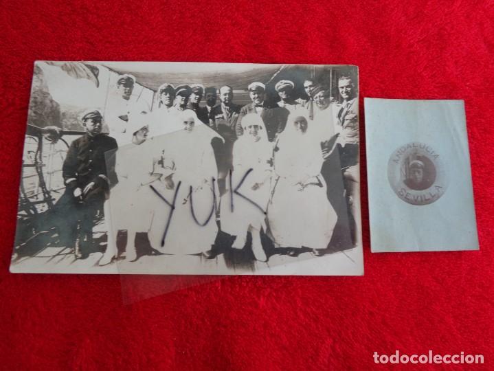 Militaria: Guerra de africa -Rif -Foto original de Oficiales, marineros y enfermeras del Vapor Andalucia 1925 +