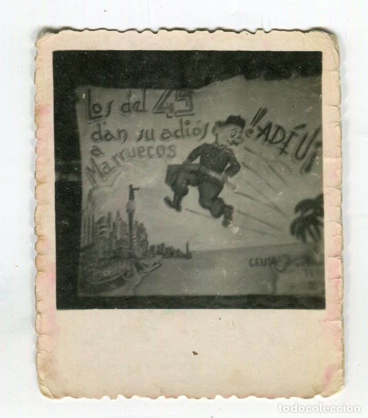 Militaria: MARRUECOS SERVICIO MILITAR REEMPLAZO 1945? ANTIGUA FOTO/MONTAJE MEDIDAS 7,5 X 6 APROX.VER TEXTO