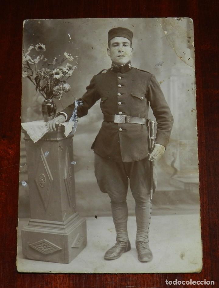 Military Antiques: FOTOGRAFIA DE SOLDADO DEL REGIMIENTO NUMERO 53, TAMA&Ntilde;O POSTAL.