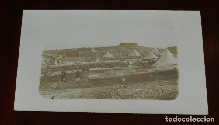 Militaria: FOTO POSTAL DE CAMPAMENTO DEL EJERCITO ESPA&Ntilde;OL, GUERRA DEL RIF, NO CIRCULADA.
