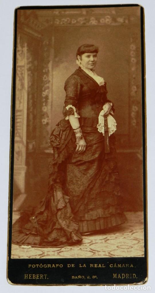 Militaria: FOTOGRAFIA DE MUJER DE LA NOBLEZA, EPOCA ALFONSO XIII. MIDE 21,5 X 10 CMS.