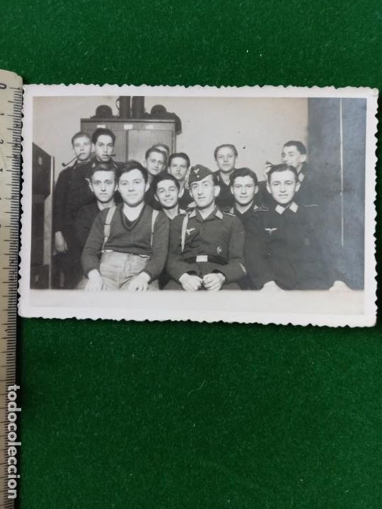 Militaria: Fotograf&iacute;a grupo soldados Luftwaffe. Alemania III Reich