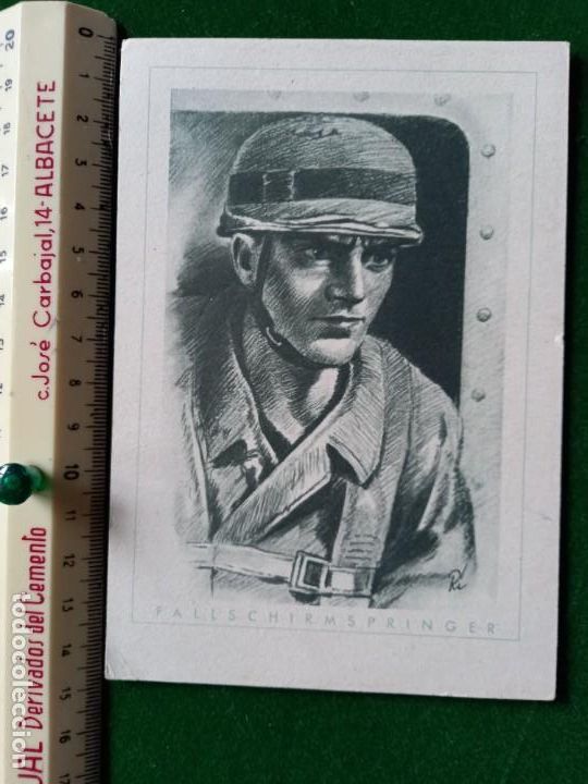 Militaria: Postal paracaidistas alemanes. Luftwaffe. Alemania Nazi