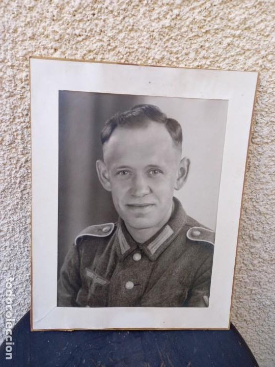 Militaria: Retrato soldado alem&aacute;n. Gran formato. Whermatch. Alemania III Reich