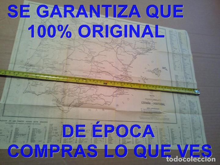 Militaria: MAPA FERROCARRILES DE ESPA&Ntilde;A ITINERARIO GUIA COLEGIO HUERFANOS FERROVIARIOS C11