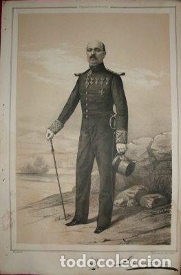 Militaria: LITOGRAFIA MILITARES. FELIPE MECHIDAI. LIT. S. GONZALEZ. 39,5x26,5 CM. G-MILITAR-083