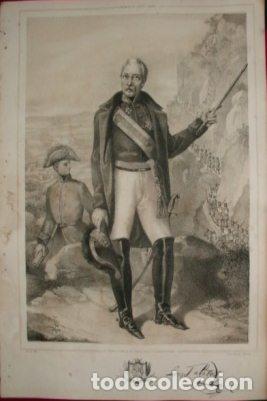 Militaria: LITOGRAFIA MILITARES. PEDRO MARIA PASTORS. LIT. MARTINEZ. 39,5x26,5 CM. G-MILITAR-085