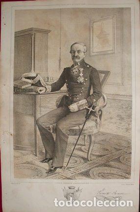Militaria: LITOGRAFIA MILITARES. VICENTE ROMAN. LIT. MARTINEZ. 39,5x26,5 CM. G-MILITAR-088