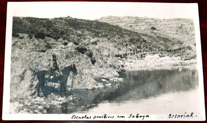 Militaria: FOTOGRAFIA DE EL REGIMIENTO DE SABOYA, ESCUELAS PRACTICAS DE AMETRALLADORAS, EL ESCORIAL, SIERRA DE