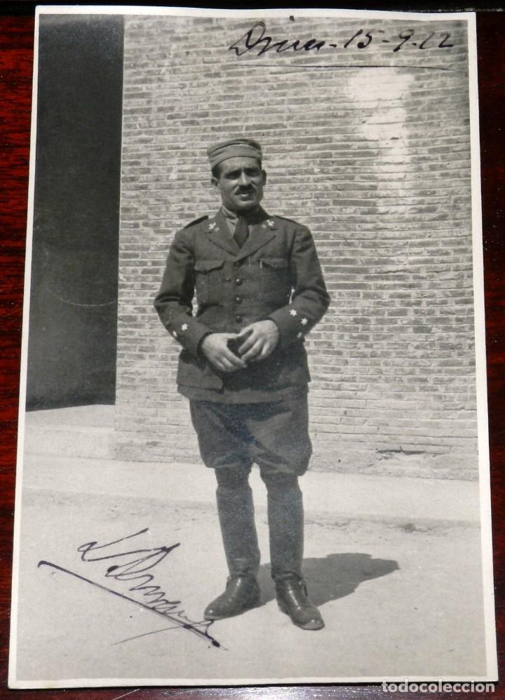 Militaria: FOTOGRAFIA DE TENIENTE DE CABALLERIA, EN DRIUS 15.9.12 GUERRA DEL RIF, MARRUECOS, TAMA&Ntilde;O POSTAL