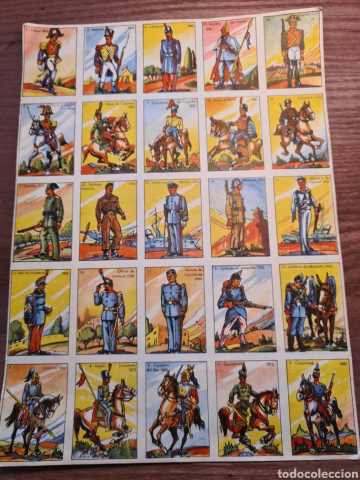 Militaria: 25 CROMOS UNIFORMES MILITARES