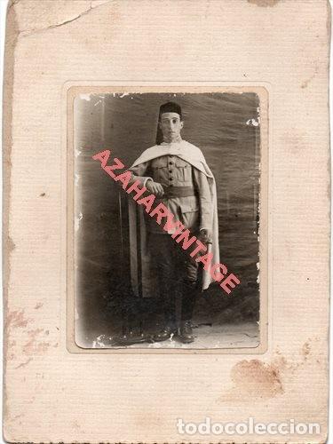 Militaria: ESPECTACULAR FOTOGRAFIA DE UN SOLDADO DE REGULARES, 15X20 CMS