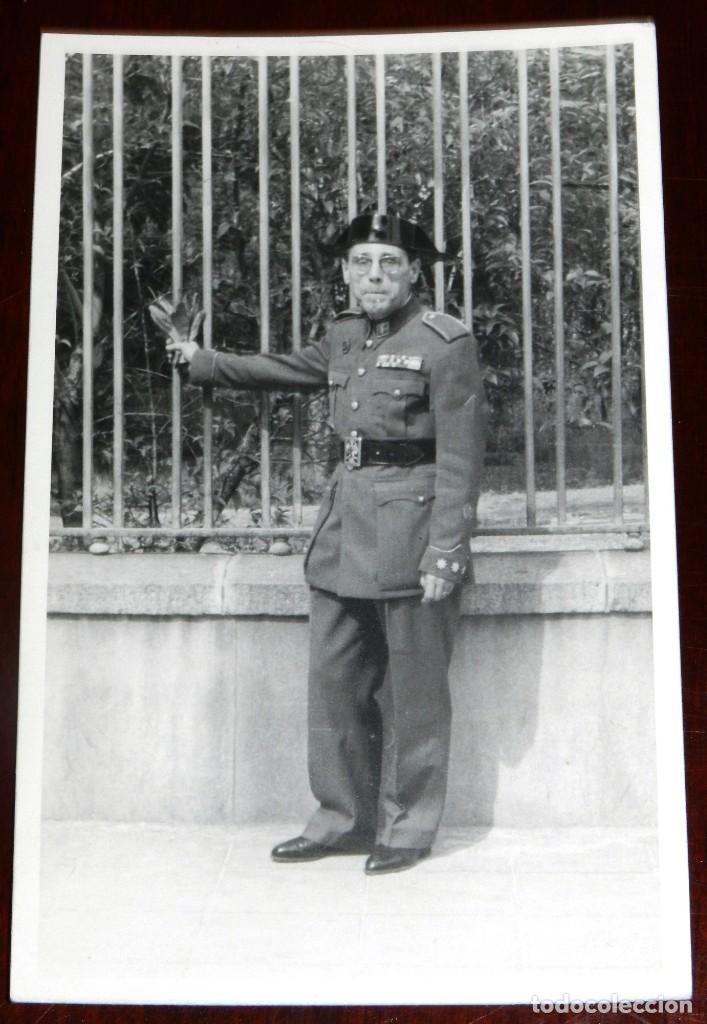 Military Antiques: FOTOGRAFIA DE CORONEL DE LA GUARDIA CIVIL, CON MEDALLA COLECTIVA EN LA MANGA Y ANGULO DE HERIDO, TAM