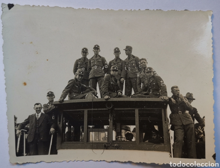Militaria: Antigua Fotograf&iacute;a Soldados Alemania Nazi Nacional Socialista Barco 191 Esvastica II Guerra Mundial