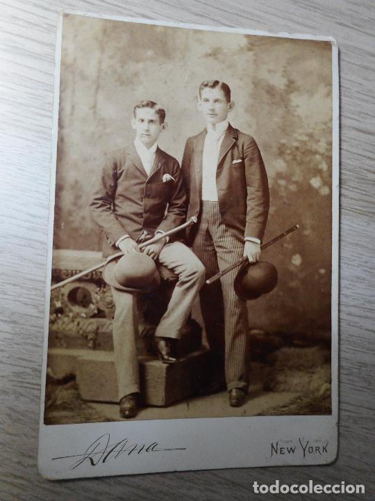 Militaria: ANTIGUA FOTOGRAFIA.SALVADOR CASTROVERDE GARCIA?.FOTO DANA.NEW YORK 1888. GUERRA DE CUBA.