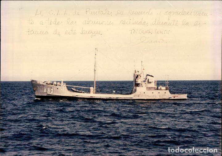 Militaria: Fotografia original dedicada - Aljibe A-62 Maquinista Macias 1962 - 1993 - Armada Espa&ntilde;ola