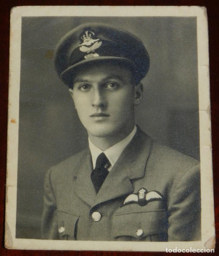 Military Antiques: FOTOGRAFIA DE AVIADOR INGLES, RAF, ROYAL AIR FORCE, MIDE 8,5 X 6,5 CMS.