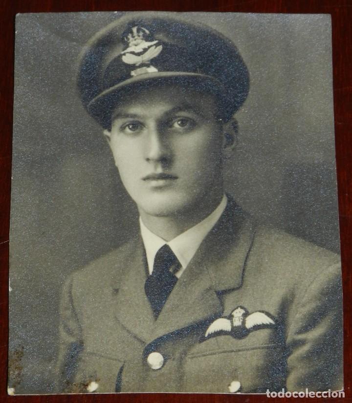 Military Antiques: FOTOGRAFIA DE AVIADOR INGLES, RAF, ROYAL AIR FORCE, MIDE 7,3 X 5,8 CMS.