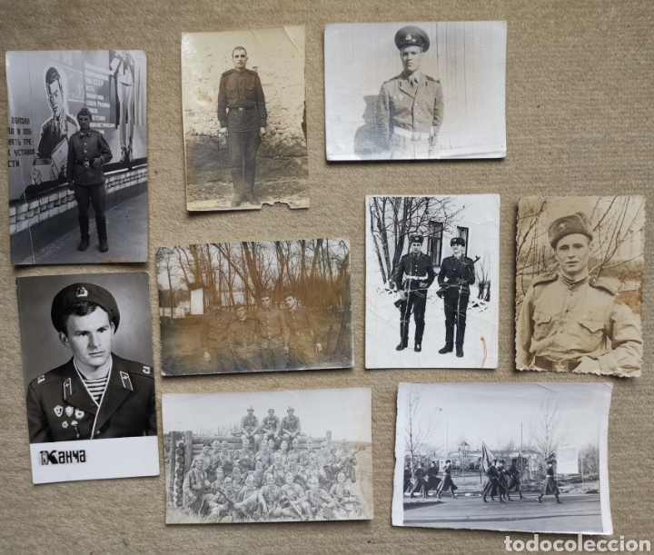 Militaria: Lote 9 fotograf&iacute;as Soldados Sovi&eacute;ticos - URSS Militar Rusia