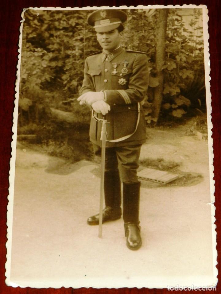 Militaria: FOTOGRAFIA DE SARGENTO, A&Ntilde;0S 40, MEDALLAS GUERRA CIVIL, MIDE 13,3 X 8 CMS.