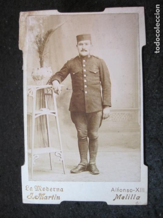 Militaria: MILITAR-FOTOGRAFIA ANTIGUA-FOTO LA MODERNA J.MARTIN-MELILLA-VER FOTOS-(90.682)