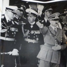 Militaria: HAMBURGO ALEMANIA HITLER Y JERARCAS NAZIS RECIBEN A LA LEGION CONDOR ANTIGUA FOTOGRAFIA 18 X 24 CMTS. Lote 325038933
