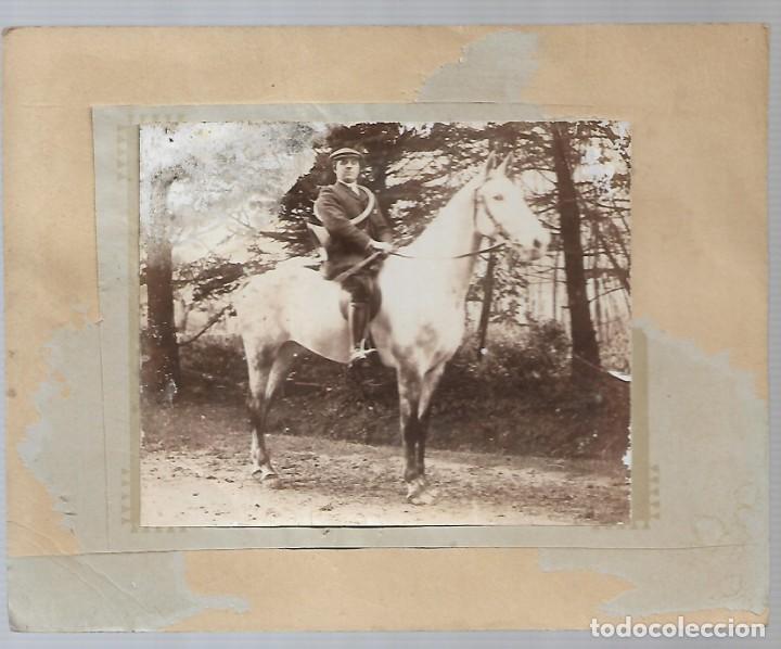 Military Antiques: E100- FOTOGRAF&Iacute;A ANTIGUA - UN CABALLERO A CABALLO