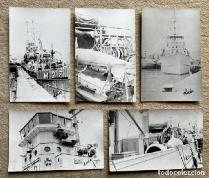 Militaria: 5 fotograf&iacute;as del Dragaminas Costero Turia M-27 - Buque Armada Espa&ntilde;ola - A&ntilde;os 60