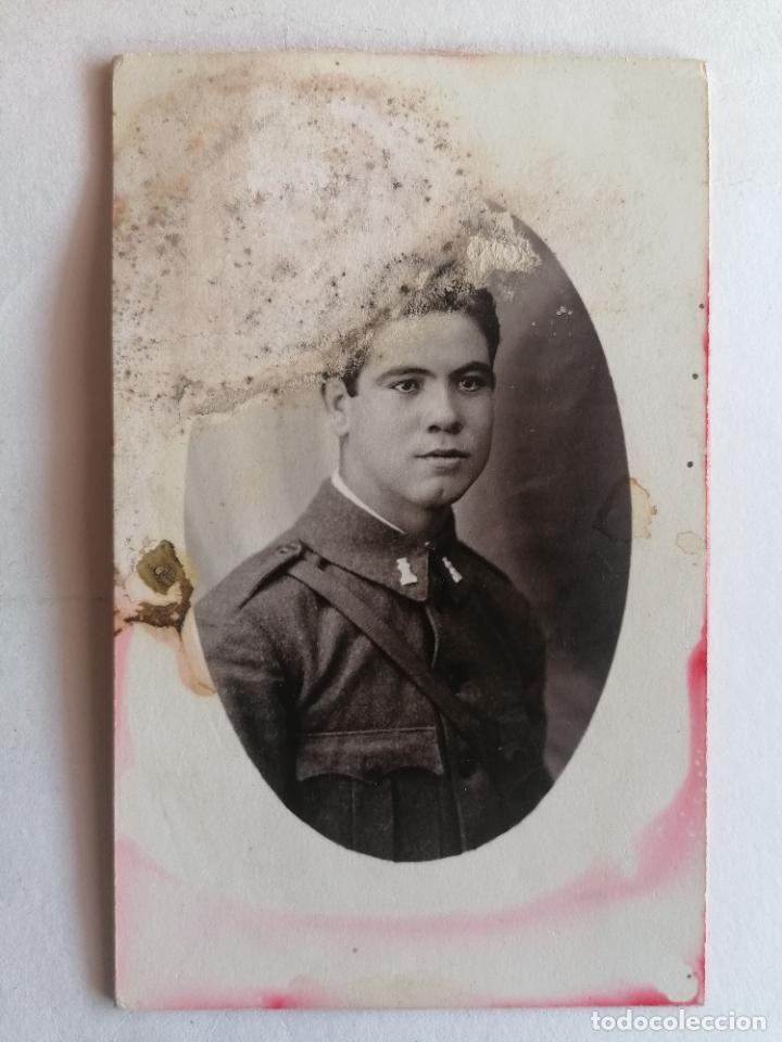 Militaria: FOTOGRAFIA JOVEN MILITAR POSANDO, A&Ntilde;O 1933, MEDIDAS 8,5 X 13,5 CM, FOTO BARIEGO