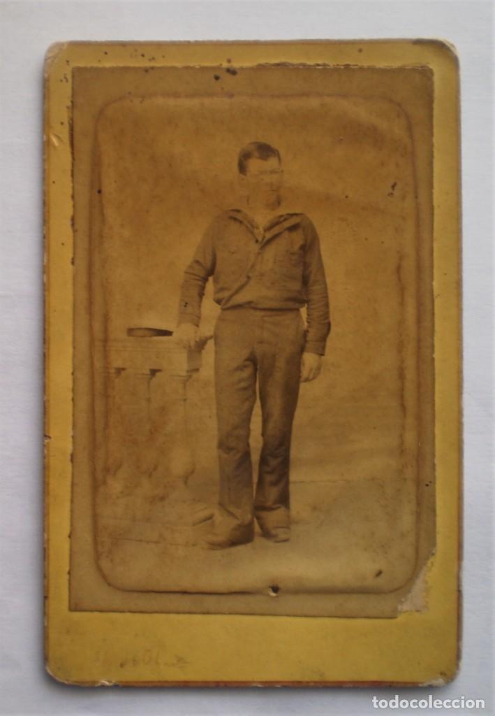 Militaria: fotografia antigua militar armada espa&ntilde;ola Truyol Palma Mallorca siglo XIX albumina cdv carte visit