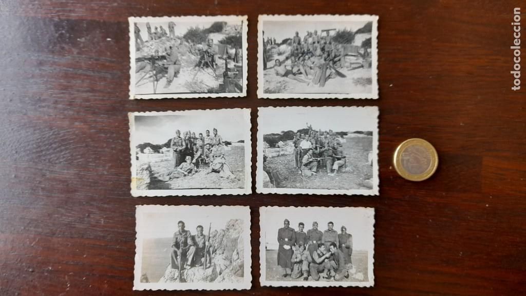 Military Antiques: Un retrato grupo soldados remplazo 1944-45 cuartel de Ciutadella Menorca, seis im&aacute;genes a elegir