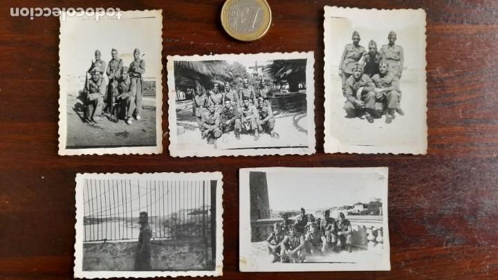 Military Antiques: Un retrato grupo de soldados posando juntos con fusil a&ntilde;os 40&acute;s, cinco fotos a elegir