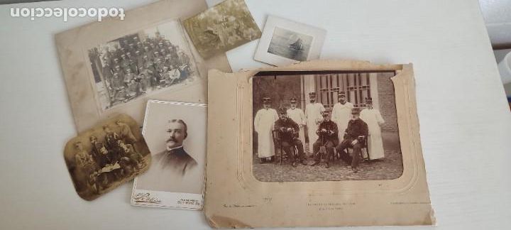 Militaria: Lote fotograf&iacute;as militares espa&ntilde;olas m&eacute;dicos dragones