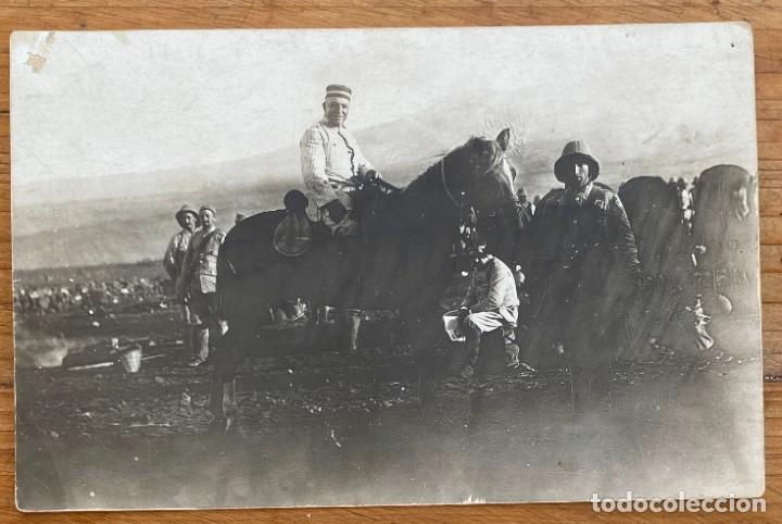 Militaria: FOTO POSTAL DE LA GUERRA DEL RIF, OFICIAL A CABALLO, NO CIRCULADA.
