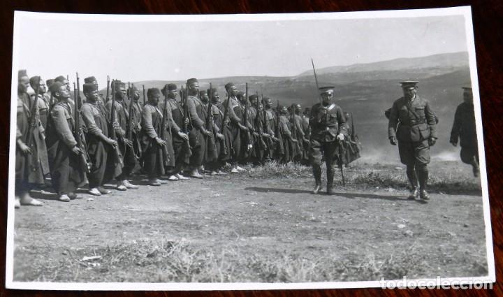 Military Antiques: FOTOGRAFIA DELGENERAL BERENGUER, REVISTANDO LAS FUERZAS REGULARES NOMADAS, GUERRA DEL RIF, MARRUECOS