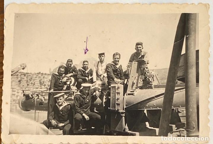 Military Antiques: FOTOGRAFIA DEL DESTRUCTOR ALMIRANTE MIRANDA, TUBOS LANZATORPEDOS, A&Ntilde;O 1950, MIDE 9 X 6 CMS.