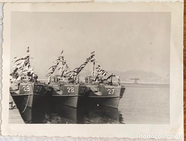 Military Antiques: FOTOGRAFIA DE BARCOS DE LA ARMADA ESPA&Ntilde;OLA, ATRACADOS EN ALGECIRAS 1953, MIDE 11,5 X 8,5 CMS.