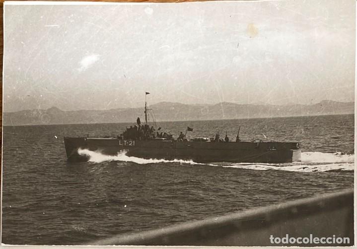 Militaria: FOTOGRAFIA DE BARCO LANCHA TORPEDERA LT-21, A&Ntilde;O 1952, MIDE 11,5 X 8,5 CMS.