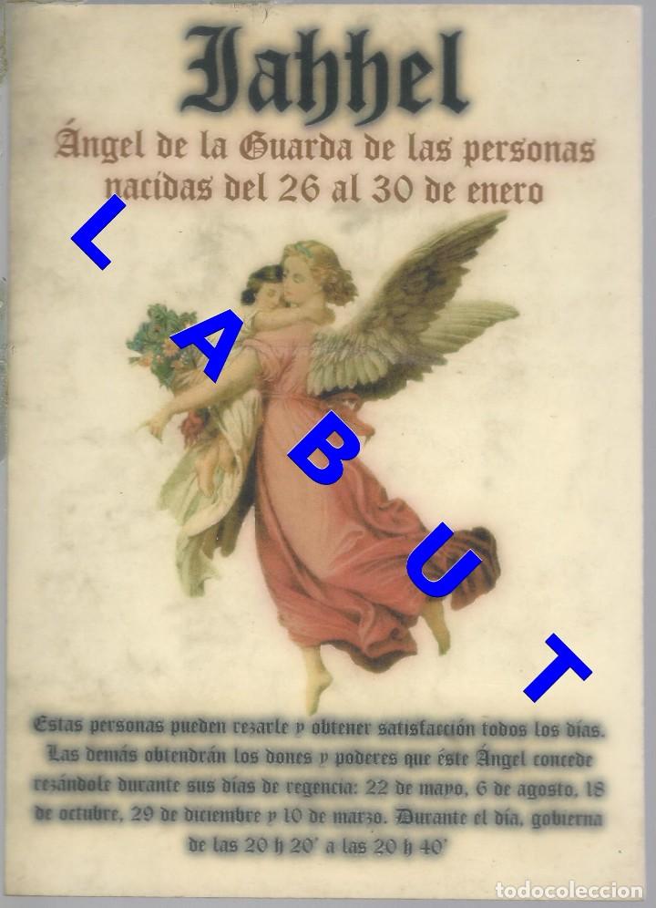 Military Antiques: JAHHEL ANGEL DE LA GUARDA26 AL 30 DE ENERO TARJETA PLASTIFICADA 15X10 F45