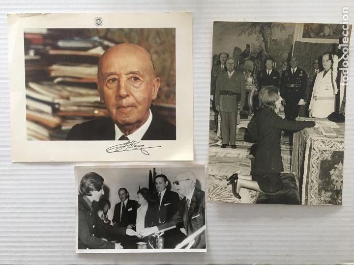 Militaria: FOTOGRAFIA DE FRANCO EN RECEPCION SECCION FEMENINA BASTAGUEIRO,1972, FOT.CAMPUA. FUNDACION. GALICIA