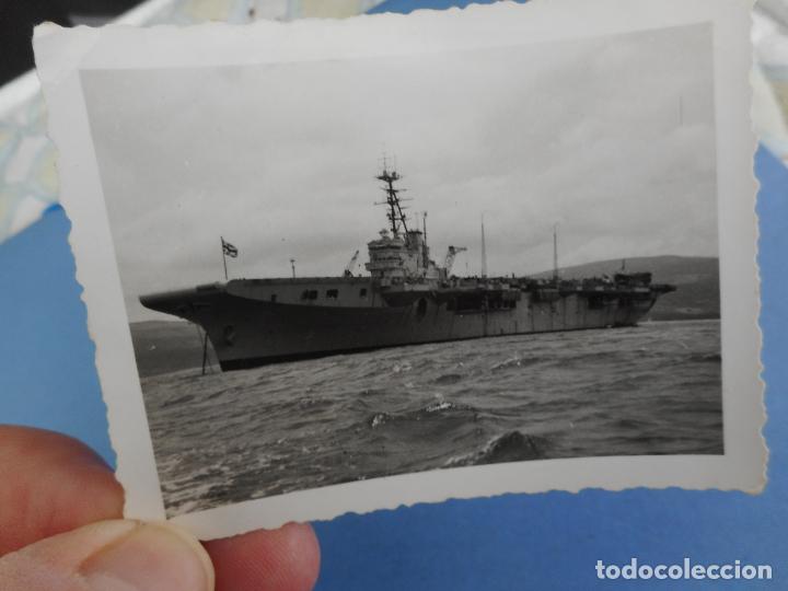 Militaria: ANTIGUA FOTOGRAFIA BARCO MILITAR BRITISH ARMY SHIP PORTAVIONES AIRCRAFT CARRIER