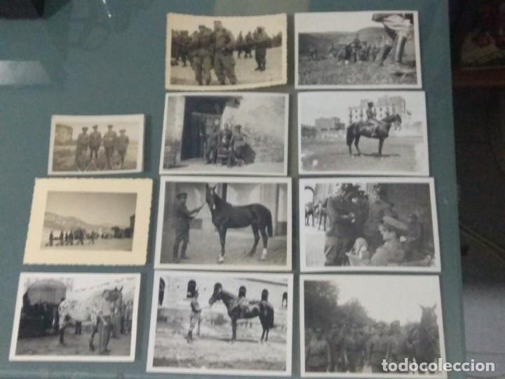Militaria: LOTE DE 12 FOTOGRAFIAS MILITARES A&Ntilde;OS 30.