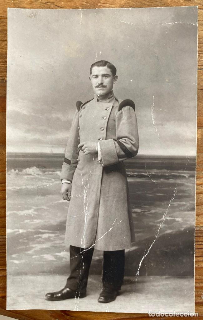 Militaria: FOTO POSTAL DE MILITAR, FOTO CEPILLO E HIJO, CADIZ, NO CIRCULADA.