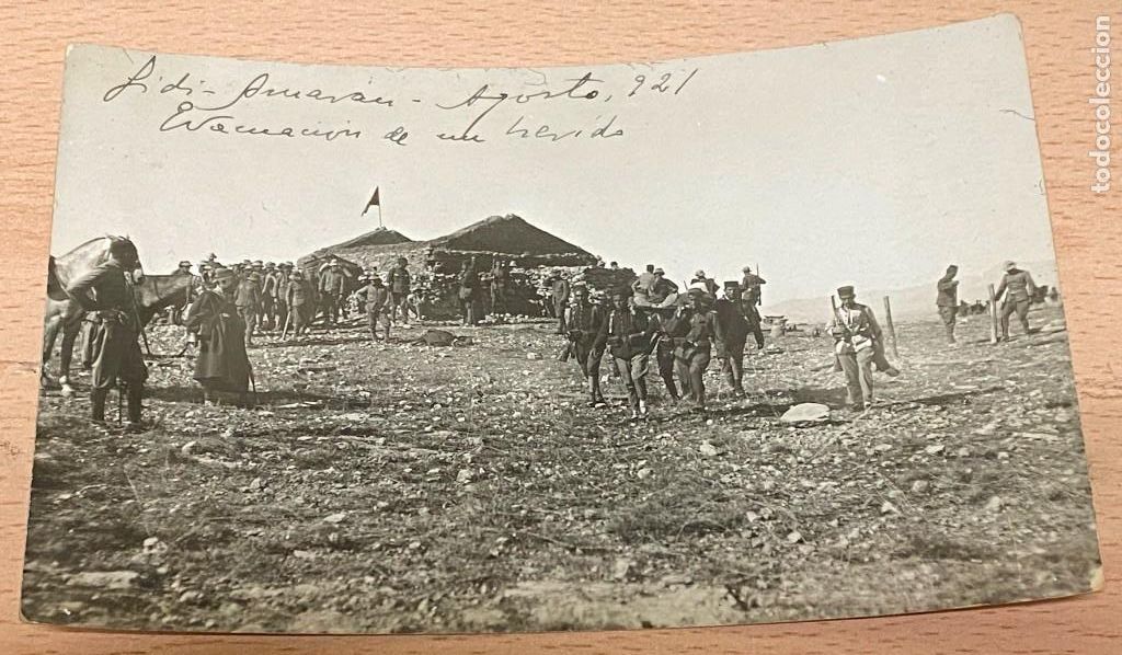 Military Antiques: FOTOGRAFIA DE SIDI AMARAN, AGOSTO 1921, EVACUACION DE UN HERIDO, MARRUECOS, GUERRA DEL RIF, TAMA&Ntilde;O P